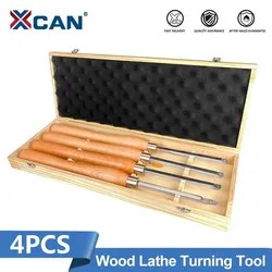 XCAN Wood Lathe Turning Tool Set 4pcs Wood Lathe Chisel Set with Carbide Insert Woodworking Tools