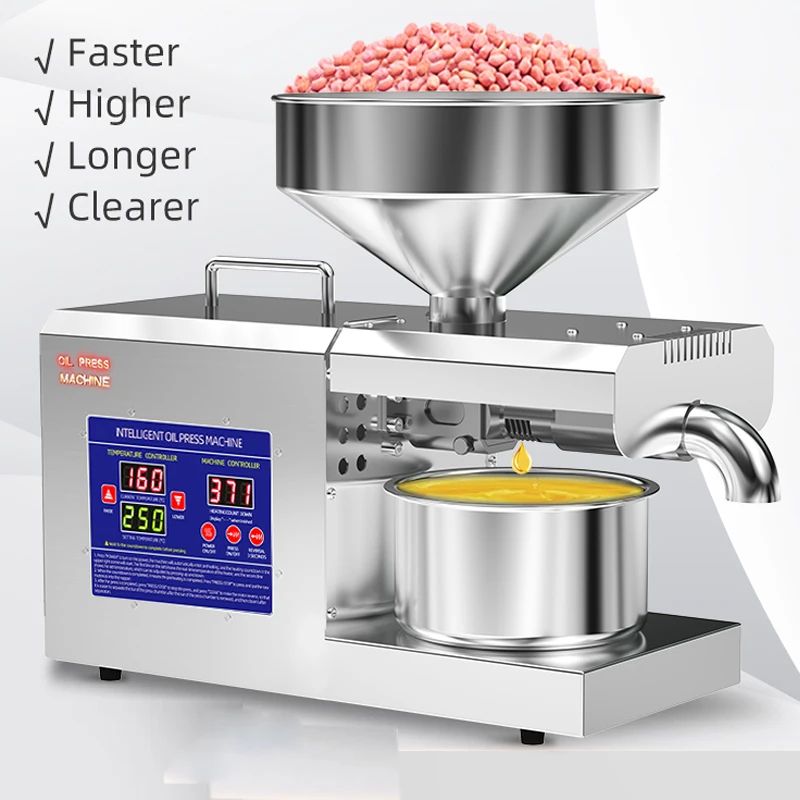 

Automatic cold oil press macine peanuts Olive make oil press heat press oil machine home Sesame oil presser extractor sunflower