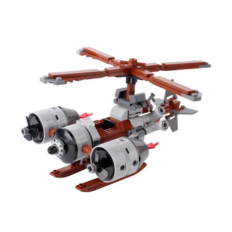 MOC City Air Vehicle Building Blocks Street View Military Soldier Figures Accessories Aircraft Cannon Gun Weapons Bricks Toy Boy