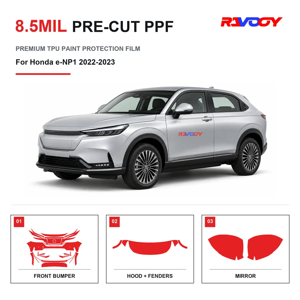 Precut PPF For Honda e-NP1 2022-2023 8.5mil TPU Clear Paint Protection Film Self Healing Hydrophobic UV Stone Chip Guard