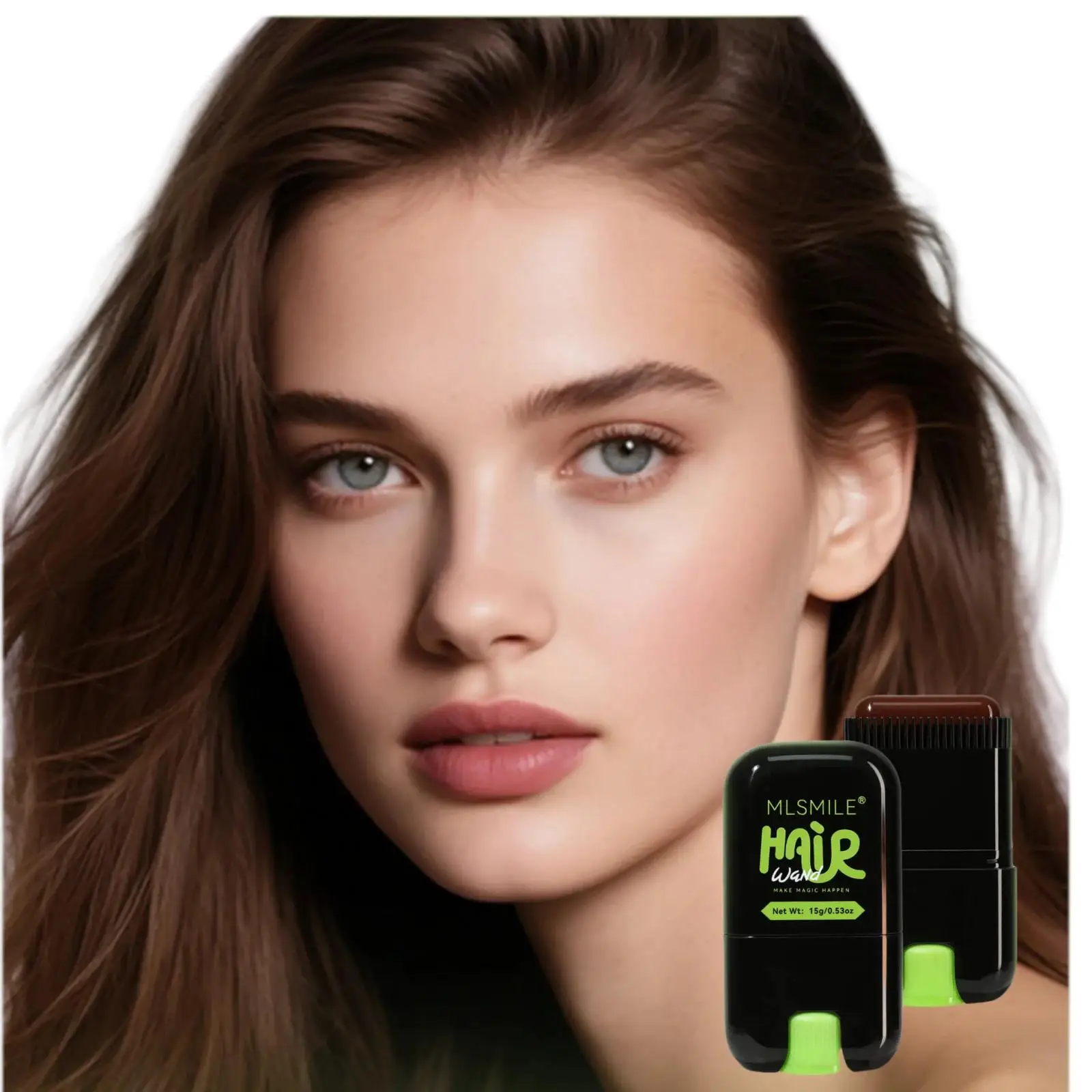 قلم صبغ الشعر غير يتلاشى، سهل الاستخدام، مشط للاستعمال مرة واحدة، رمادي أسود، لون طبيعي، تغطية دائمة، تلوين الشعر