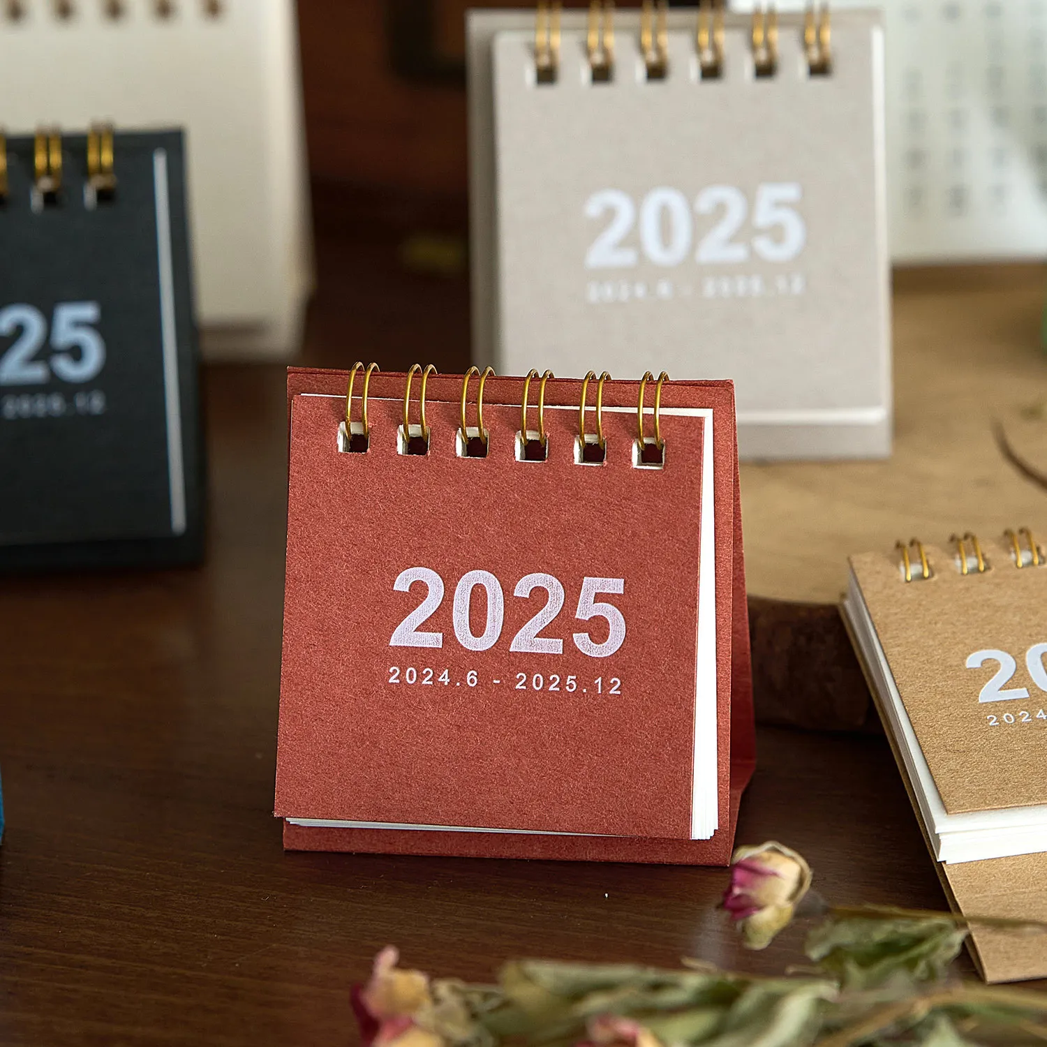 Mini Simples Pequeno Mesa Calendário, Pocket Punch Plano, Decoração Desktop, Portátil, 2025