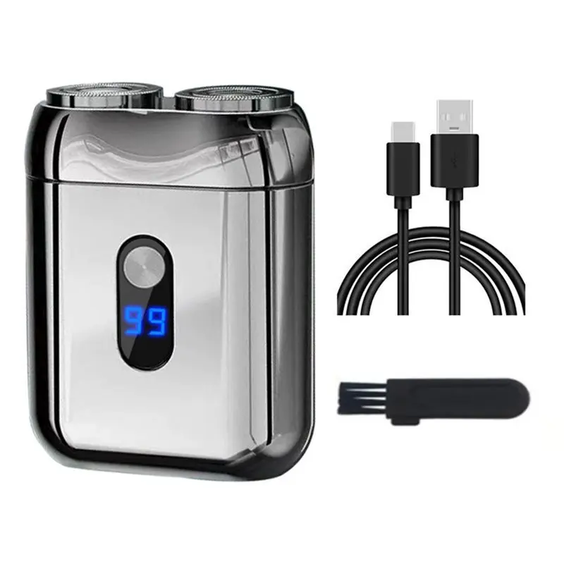 ABWM-Electric Shaver For Men Double Head Magnetic Charging Shaving For Entire Body Washable Trimmer Convenient