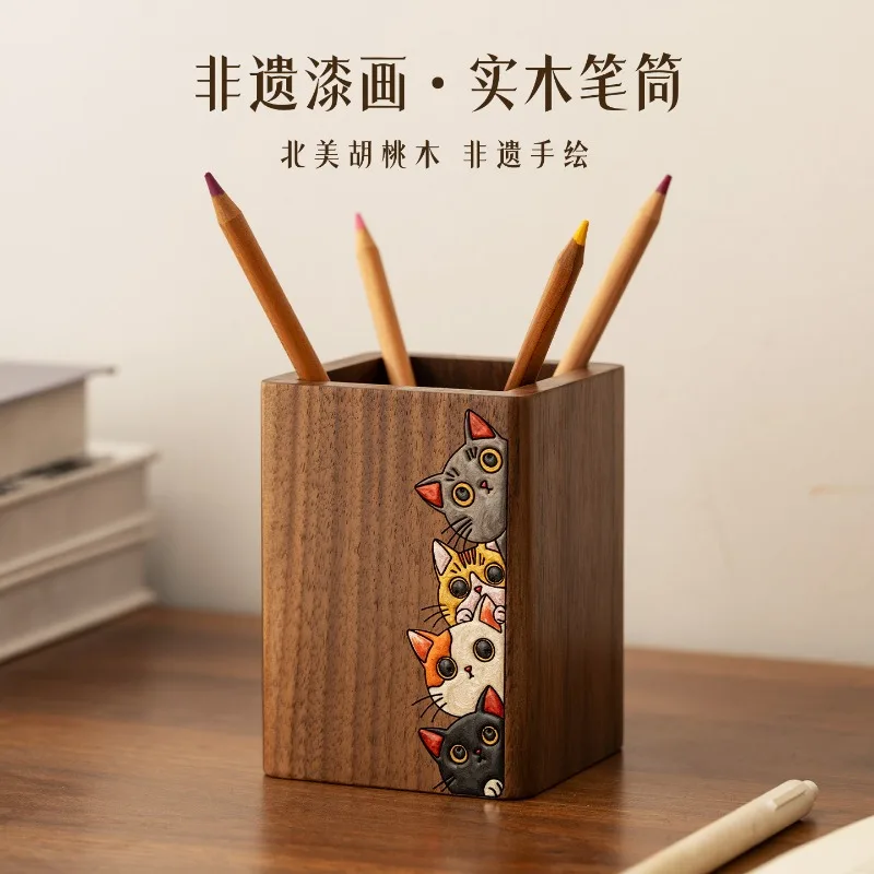 ✨-portalapices-con-forma-de-gato-organizador-de-escritorio-de-madera-de-nogal-norteamericano-divertido-almacenamiento-de-papeleria-con-diseno-animal-regalo-de-lujo-para-el-dia-del-maestro