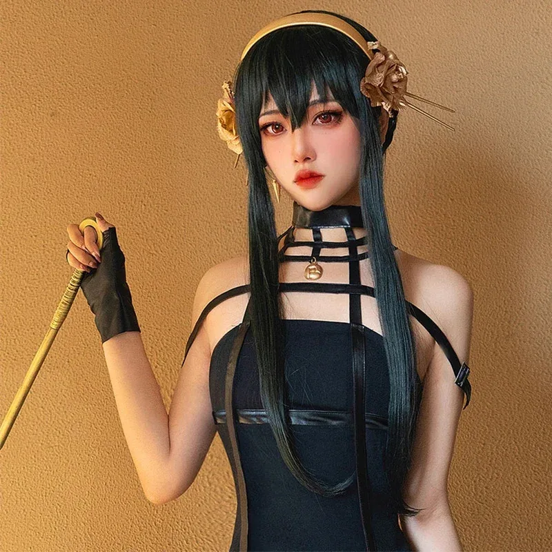 Yor Forger Cosplay Costume Anime Spy X Family Cosplay Wig Dress Suit Black Red Uniform Skirt Halloween Women Clothes Costumes