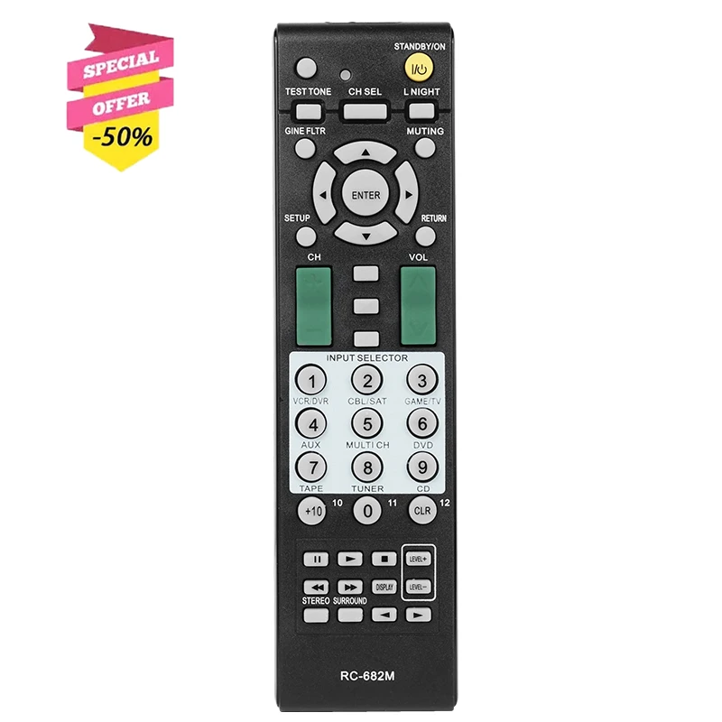 

New RC-682M RC682M Remote Control Compatible With Onkyo AV Receiver Controller RC-605S RC-606S RC-607M RC-608M RC-650M RC-651M