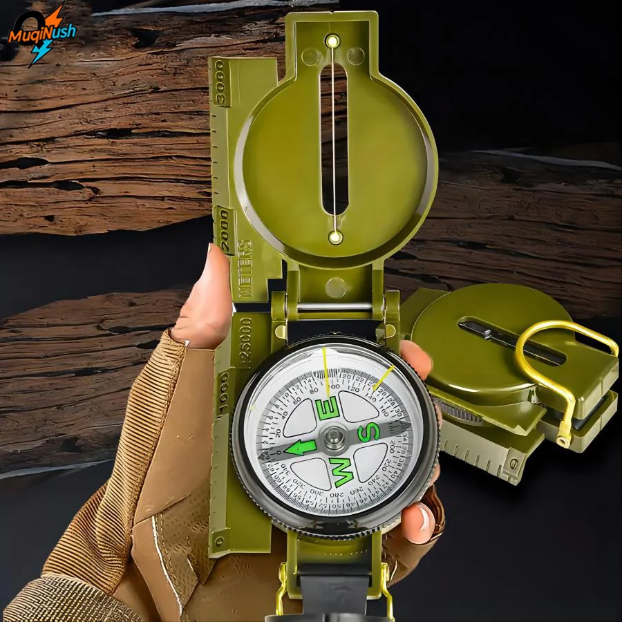 

Multifunctional Outdoor Ensatic Sighting Waterproof Green Compass Durable Boy Scout Portable Compass for Camping Hiking