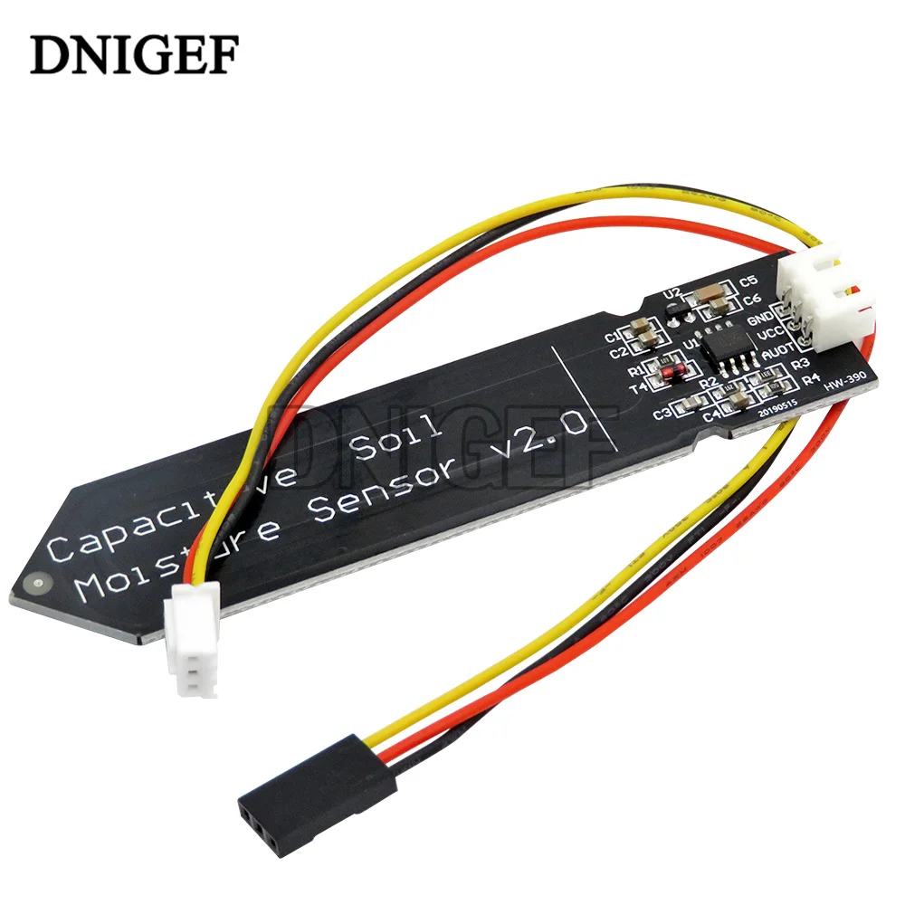 3.3~5.5V Soil Moisture Sensor Module Capacitive Not Easy To Corrode Wide Voltage Wire Corrosion Resistant W/ Gravity For Diy Kit