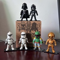 Boba Fett Darth Vader Maul Stormtrooper White Black Soldier Bounty Hunter Action Figure Model Toys 6pcs/Set Keychain Bag Decor