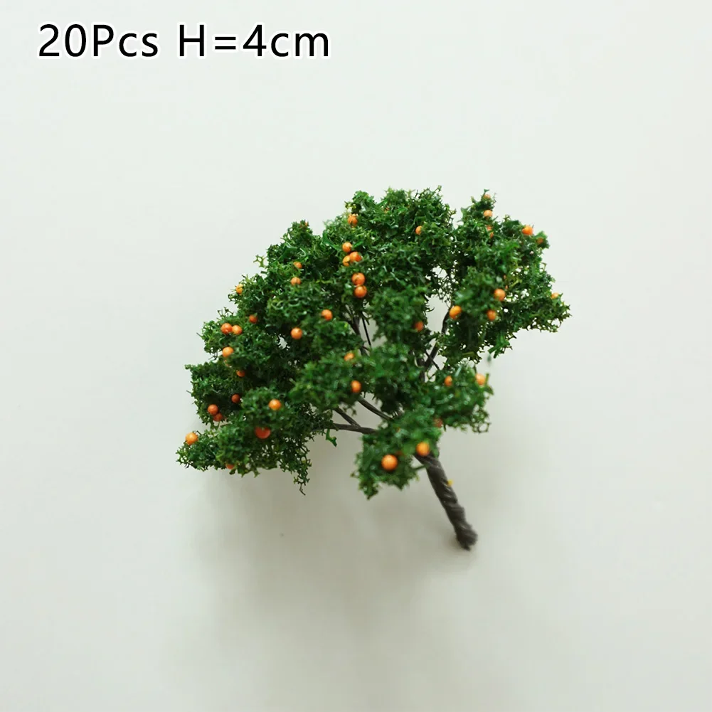 20Pcs Model Trees Train Railroad Micro Landscape Layout Diorama Scale Tree 7cm Decorate Building Model Roadway For Gift