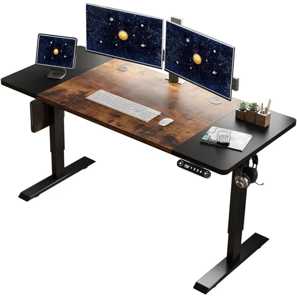 

Height Adjustable Standing Desk,Electric Standing Desk with Memory Controller,Sit Stand Home Office Desk with Splice Board