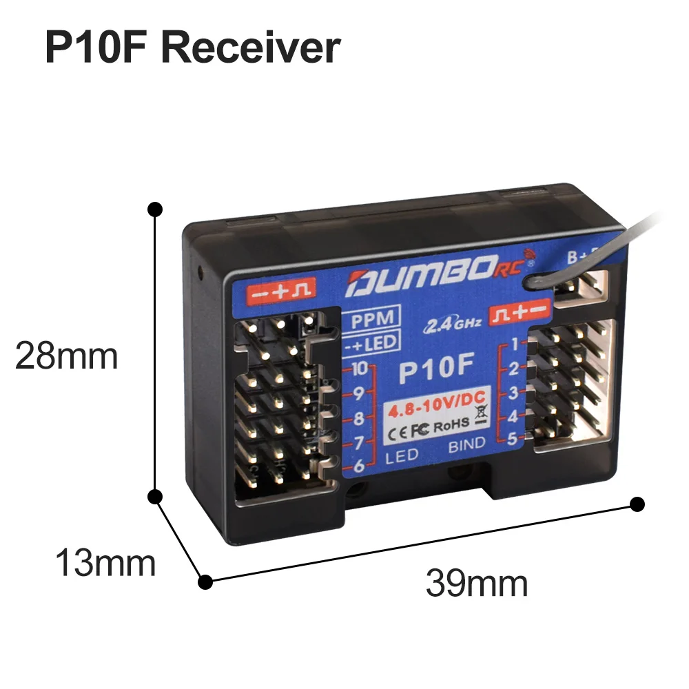 DUMBORC X6F/X6FG/P6DC/X6DCG 2.4G 6CH Radio Control Systeem Ontvanger voor X4 X5 X6 X6P Zender RC Auto Boot Afstandsbediening
