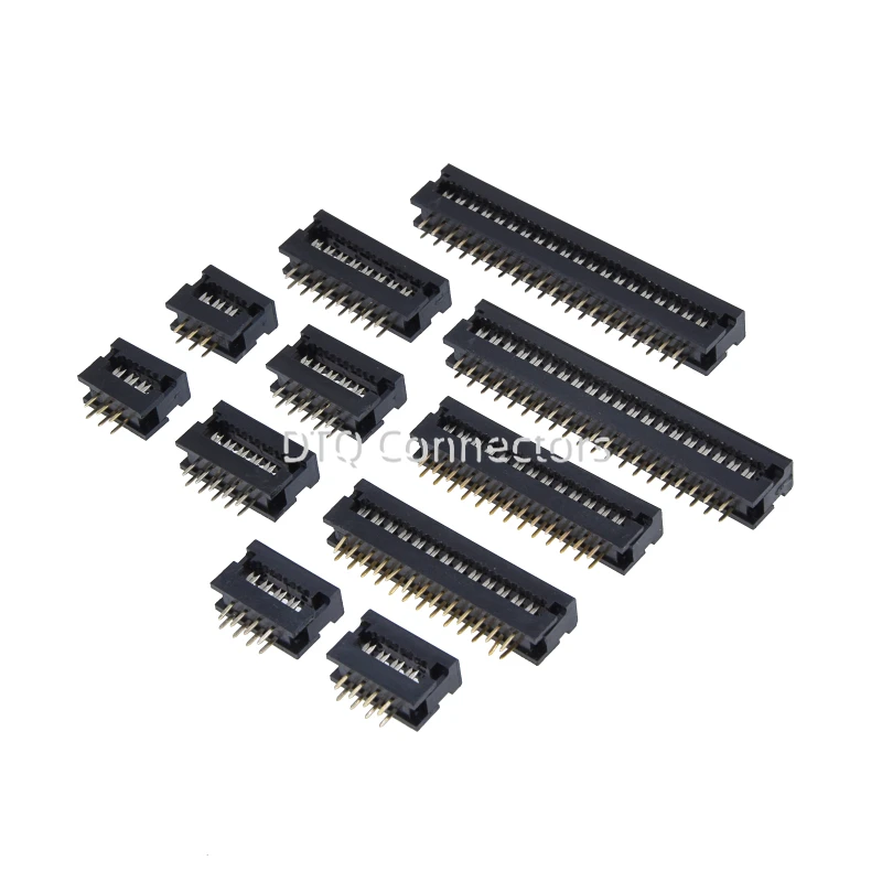 10pcs FD crimping head solder plate cable plug 2.54mm connector FD-6/8/10/14/16/20/26/40P