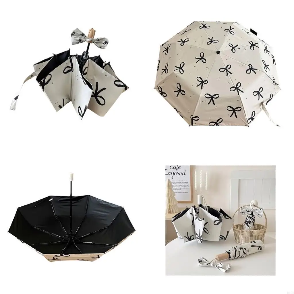 

Durable Automatic Folding Rain and Sun Umbrella with Windproofs Structure and Sun Protections for Travel Rain Shelter B95B