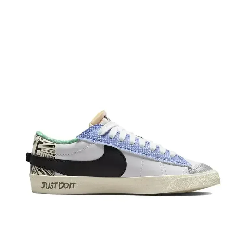 Nike Blazer Unisex-Boardschuhe sind langlebig, gemütlich, leicht, atmungsaktiv, dämpfend in Weiß und Grün