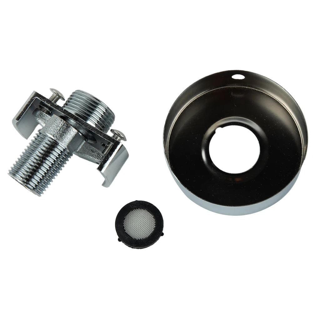 High Quality Adapter Shower Faucet Adjustable Copper Curved Foot Replacement Shower Head Silver The Angle Of Intake Pipe