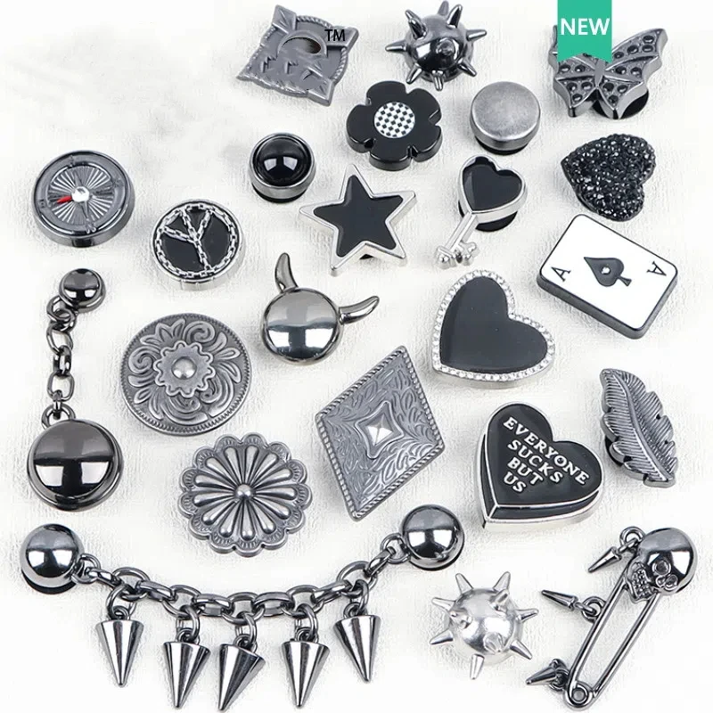 Metal shoe charms Shoe Buckle metal Punk Style Shoe Buckle Fashion Shoe Accessories for cross shoes