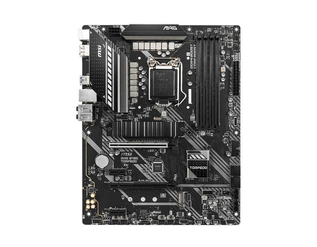 

MSI B460 Motherboard MAG B460 TORPEDO Motherboard LGA 1200 support 10900F 10400F 10320 10100 G6400 G5900 DDR4 128GB ATX