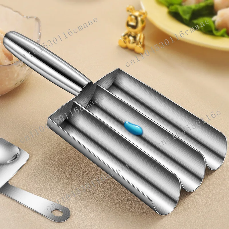304 stainless steel meatball maker household fish balls shrimp slippery mold rice ball meat filling dish digging spoon artifact