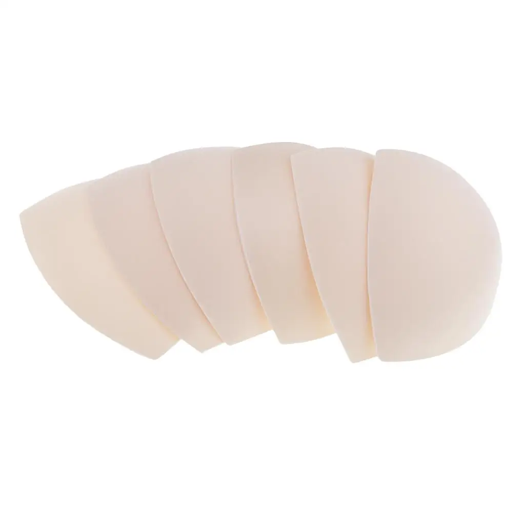 3 Pairs/Set Women Foam Triangle Bra Insert Enhancers Removable Breast Pads for Sports Bra Swimsuit Bikini Tops