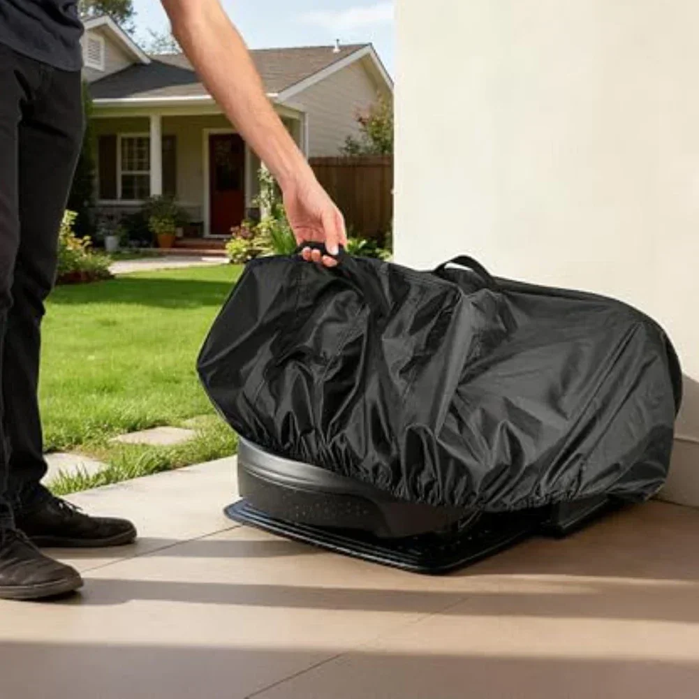 Waterproof Lawn Mower Cover Windproof Shield Robotic Mower Cover 210D DPU 420D DPU 600D DPU Handle For Easy Attachment