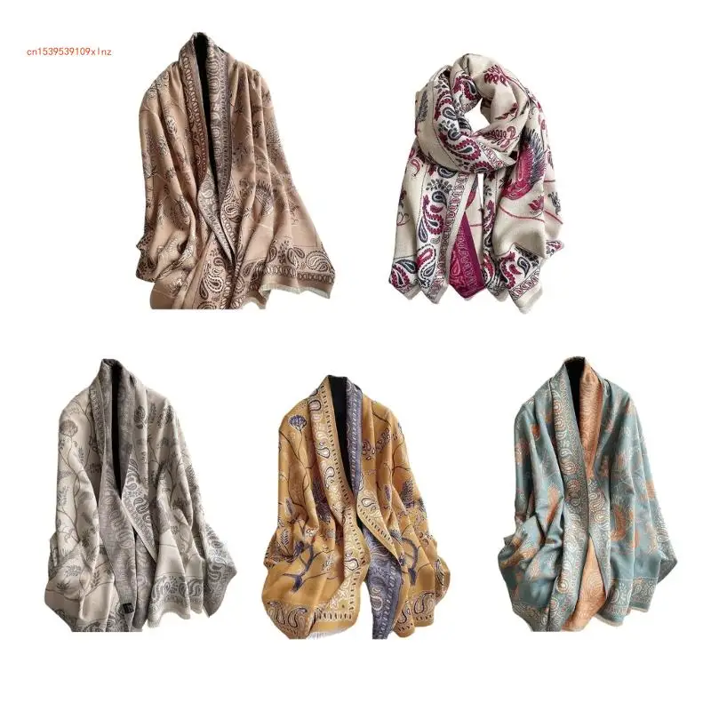 

Reversible Shawl Shoulder Wrap Travel Bohemian Shawl Air Conditioned Room Shawl