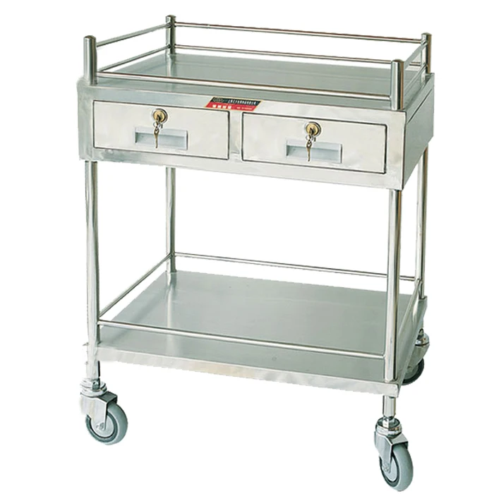 

BDT205 Hospital Dressing Care Trolley Beauty Physiotherapy Hospital Furniture Equipment Stainless Steel Trolley Cart