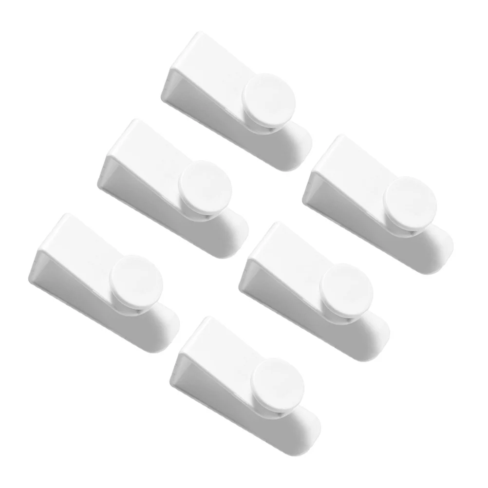 

6Pcs Multifunctional Over Door Hooks Plastic No-Trace Design for Coats Hats Clothes Home Storage Plastic Over Door Hooks
