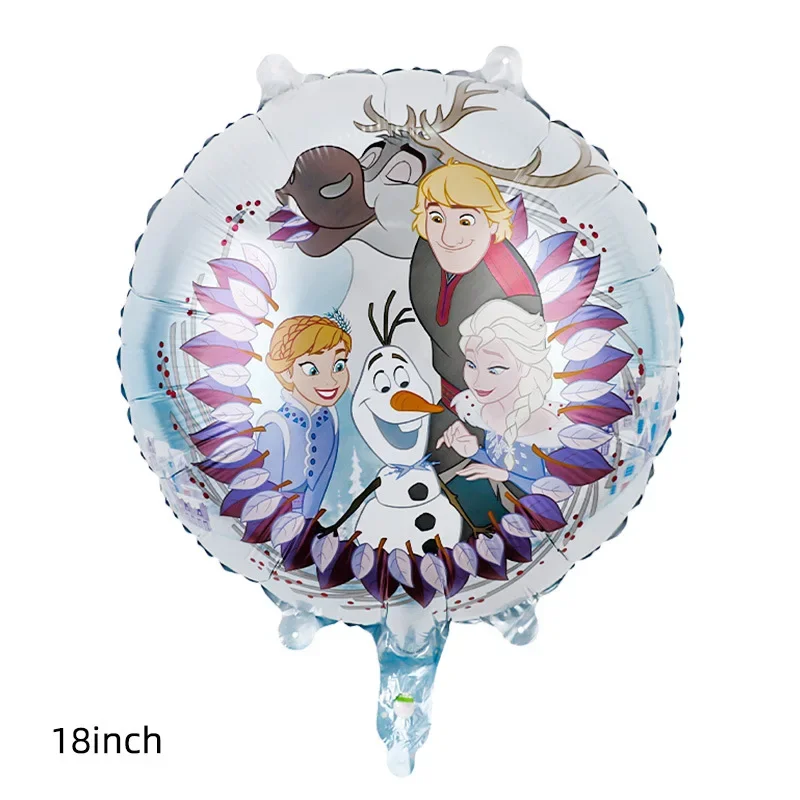 Disney New Frozen Birthday Party Decoration Standing Elsa Anna Princess Snowflake Magic Mirror Aluminum Film Balloon