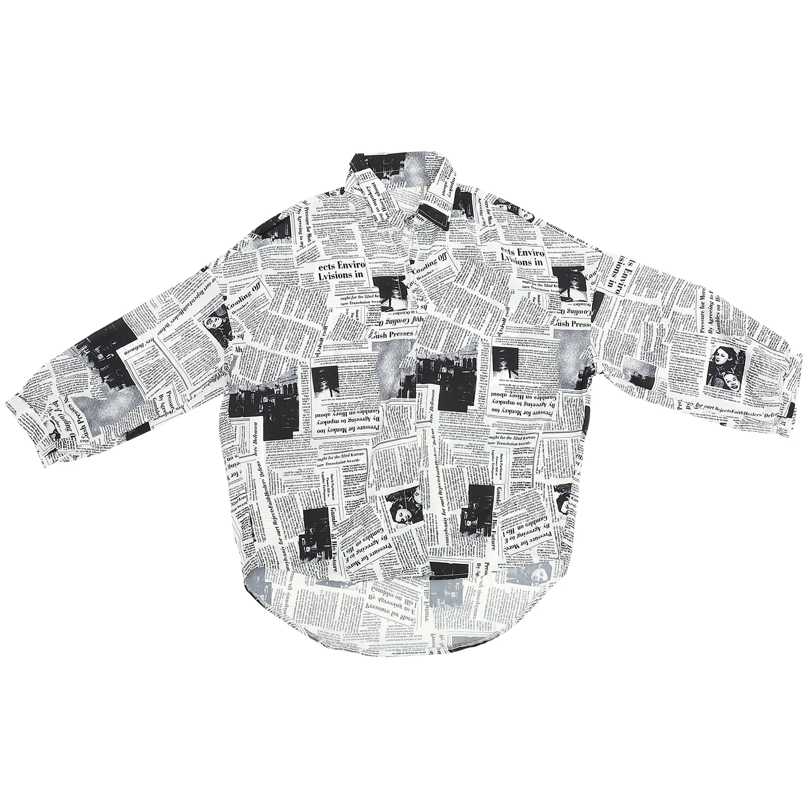 Loose Beam Port Women's Tops Crop Xl Button up Blouse for Newspaper Shirt