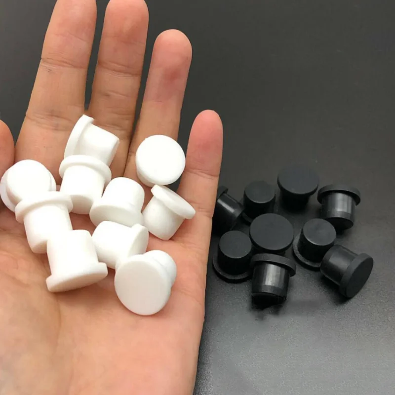 White/Black Silicone Rubber Plug Cap 2.7mm To 14.1mm Rubber Stopper Protector High Temperature Resistant Shock Pad Dust Plug