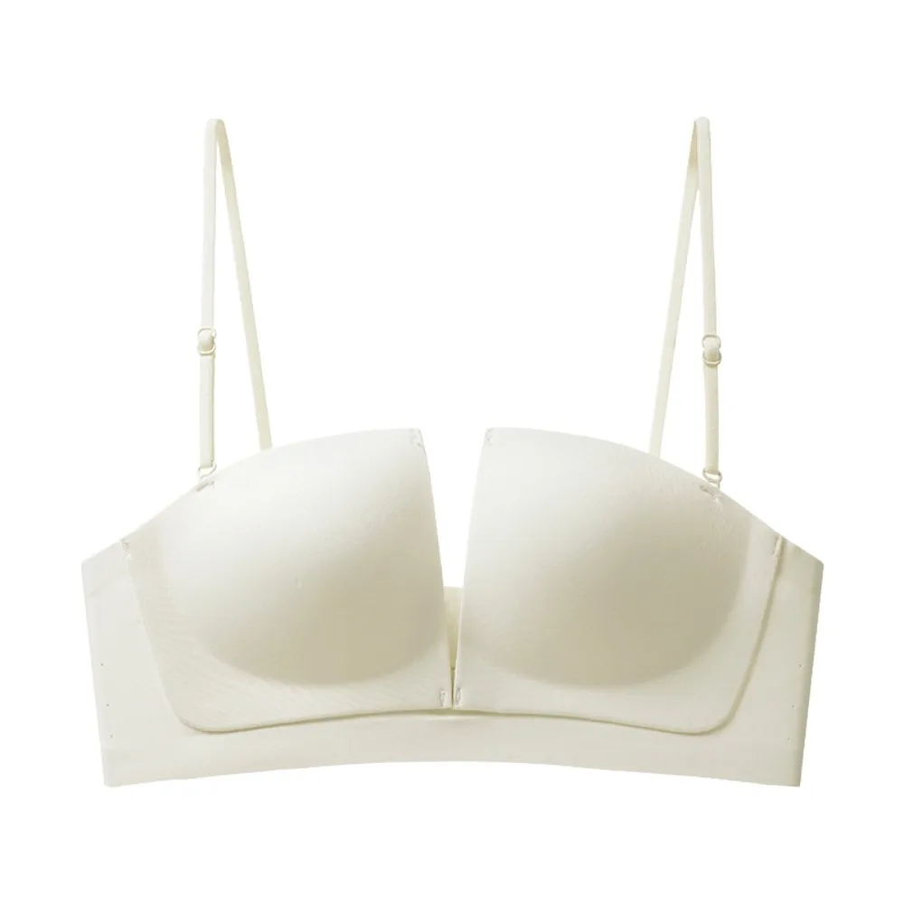 Envoltório de peito oculto sem alças sutiã sem fio lingerie roupa interior para mulher ajustável fino sem costura sutiã de suporte feminino