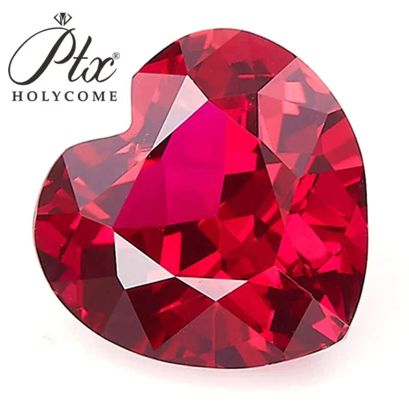 

Lab Ruby Heart Cut Loose Stones Synthetic Gems Wholesale Lab Grown Red Color VVS1 Clarity Jewelry Making Beads DIY