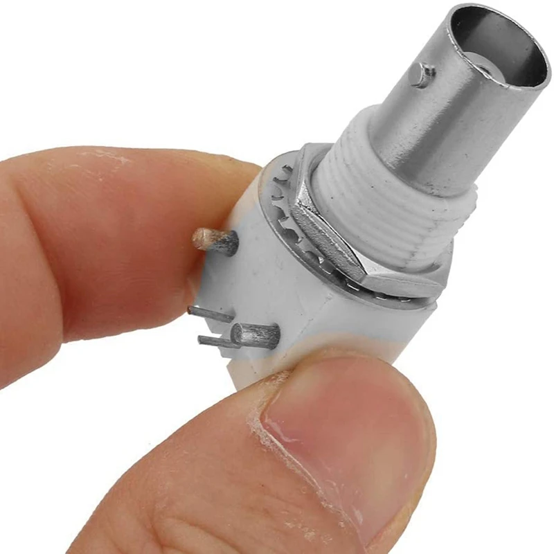 10 Pieces 90 Degree 2P BNCQ9 Connection Board White Adapter For PCB Assembly For CCTV Systems