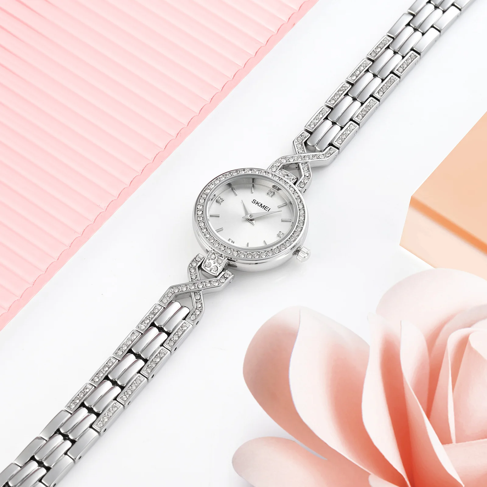 SKMEI Elegant Quartz Watches Romantic Style Women's Watch Fashion Ladies Wristwatches Female Clock Waterproof Relogio Feminino
