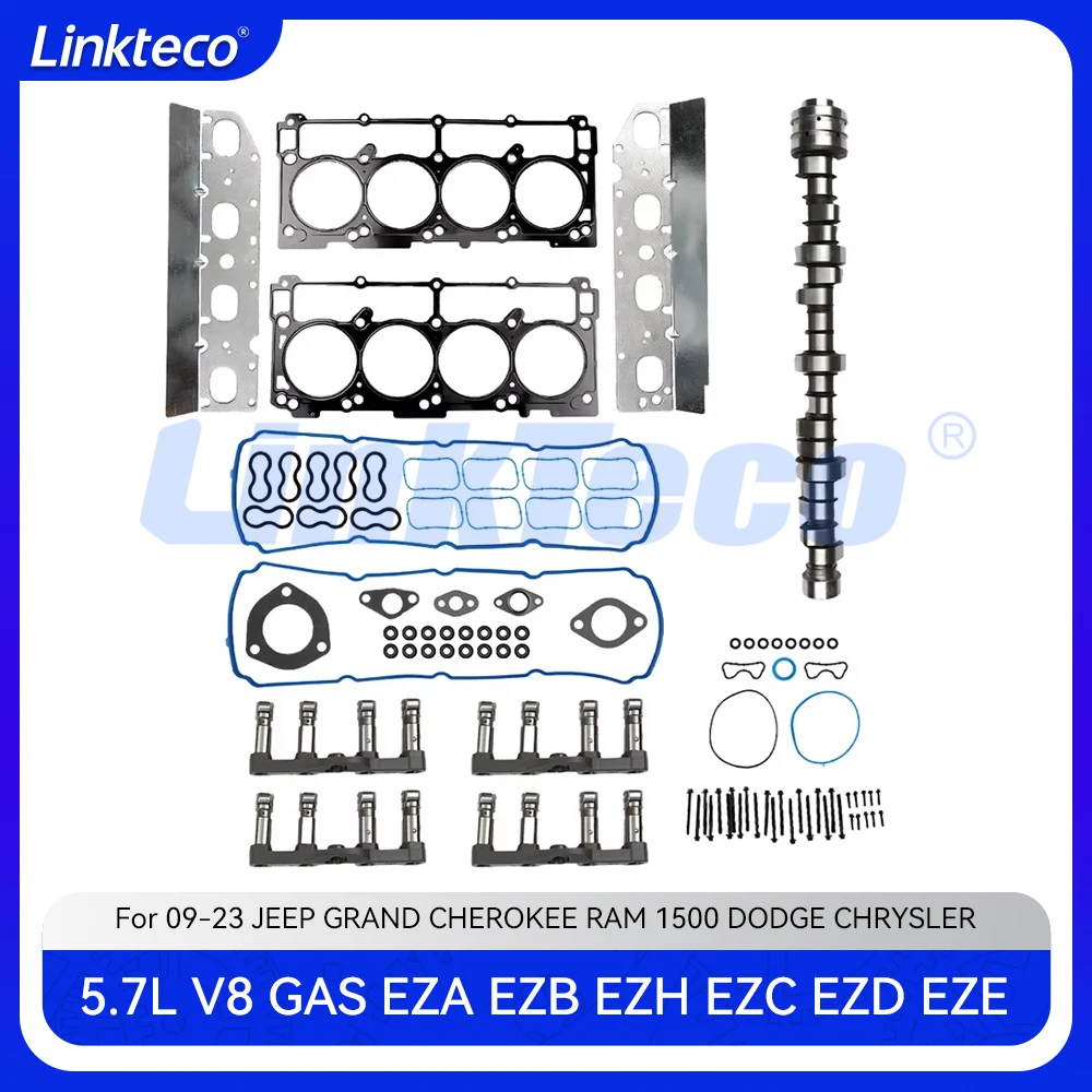 

Engine Rebuild Kit MDS Lifters Camshaft Full Head Gasket Bolts Set For 09-23 5.7 L T EZH EZD JEEP Chrysler Dodge RAM HEMI 5.7L