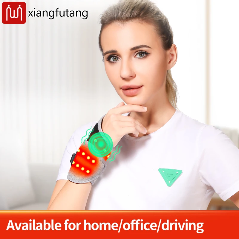 

Red Light Electric Heating Wrist Protector with Vibration Massager Relieves Joint Pain Overuse Injuries Arthritis USB