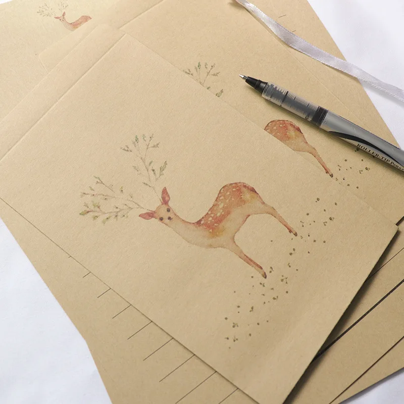 20pcs/lot Cartoon Envelope Kraft Paper Stationery Supplies Retro Student Envelopes for Wedding Invitations Card Postcards