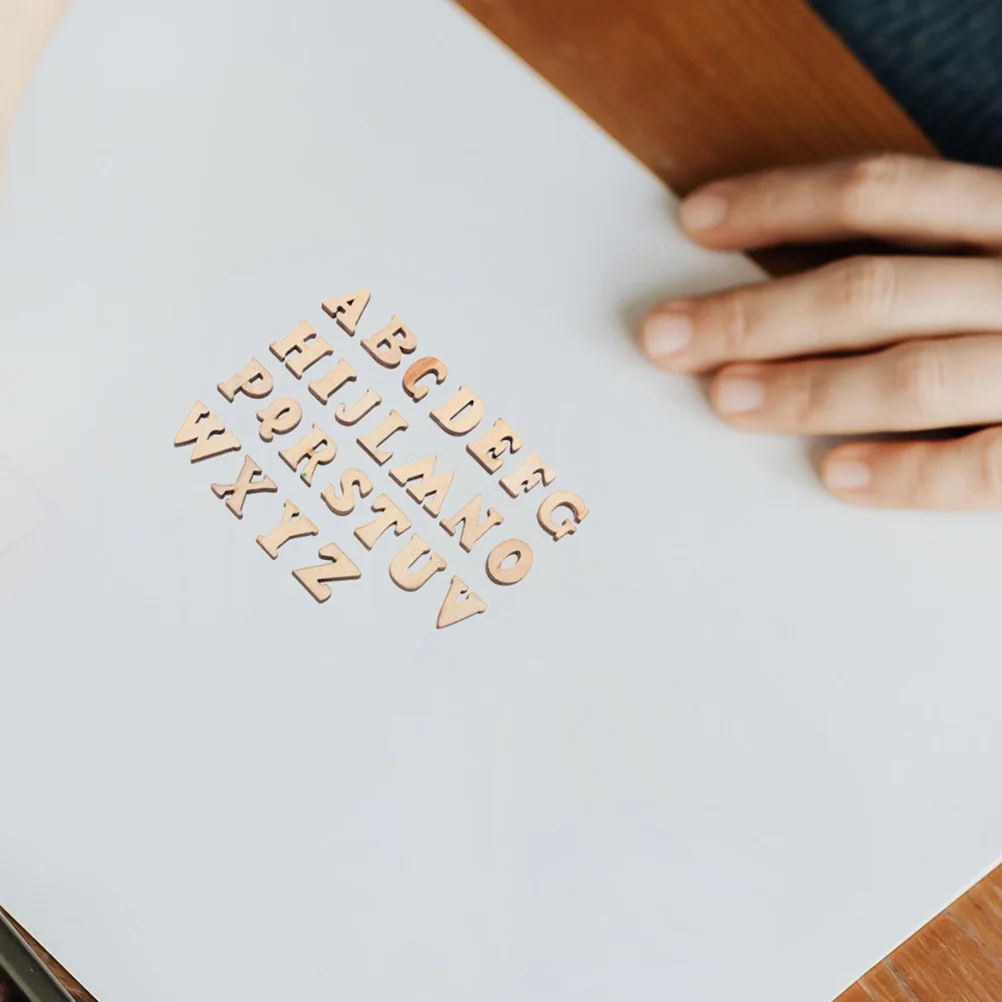 

200Pcs Wooden Letter Pieces for Crafts DIY Handcrafts Home Wedding Commercial Scenes Wooden Letters for Crafts