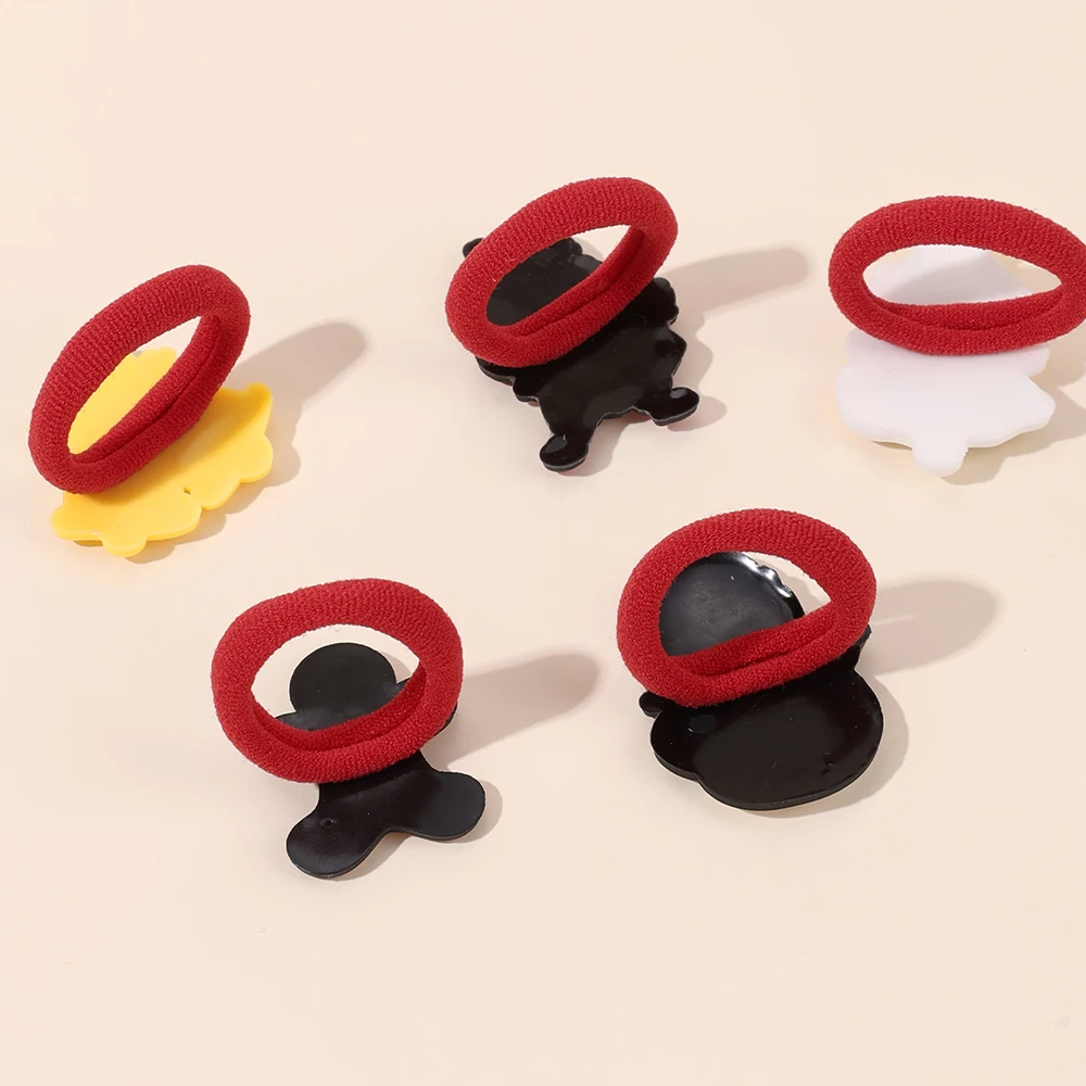 10 قطعة عيد الميلاد الكرتون الشعر التعادل للفتيات لينة المطاط سانتا كلوز ثلج مرونة عالية توك شعر طفل السنة الجديدة اكسسوارات