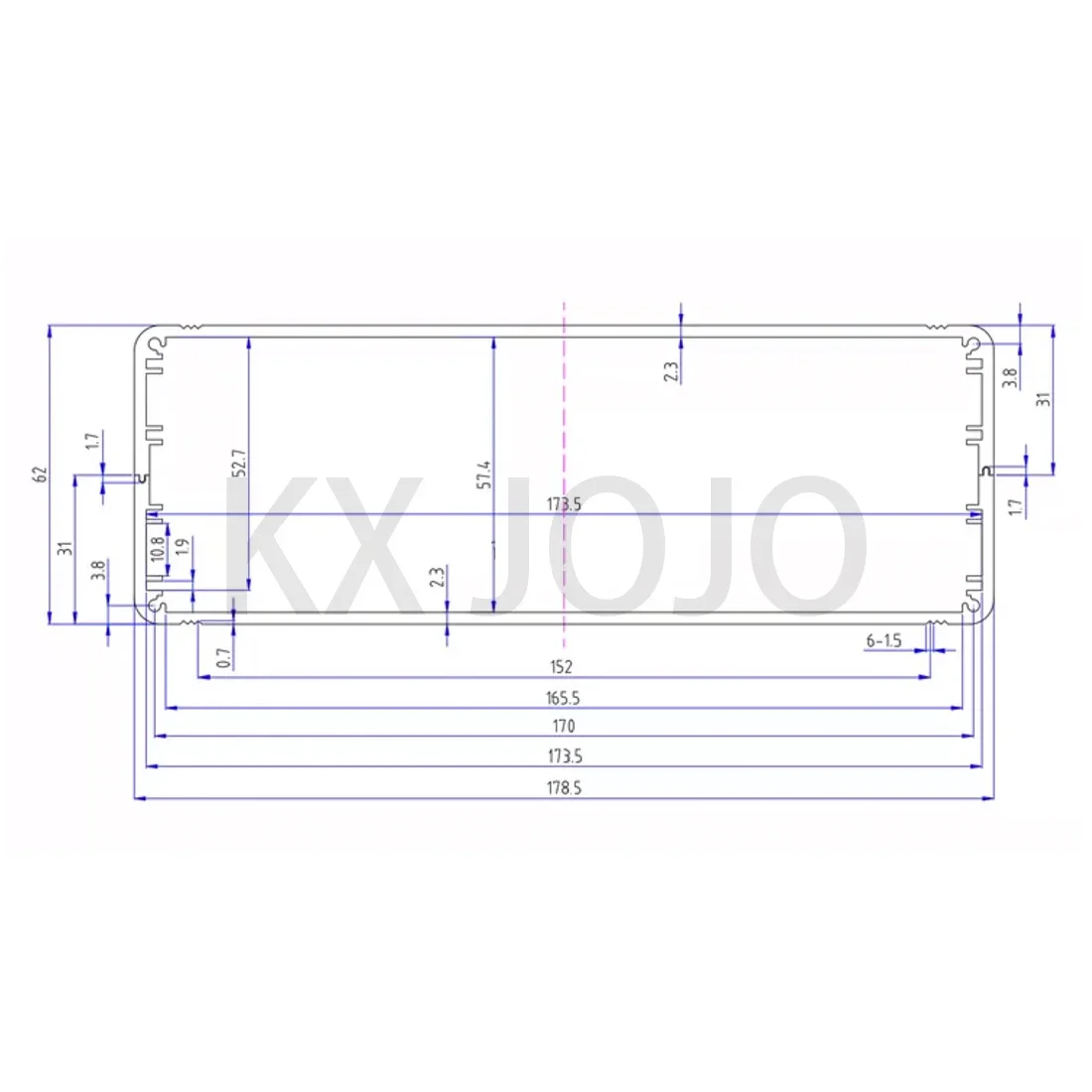 Aluminum Enclosure 178*62*100/200mm Split Waterproof Type Case Electronic Box DIY Power Housing Instrument Silver/Black