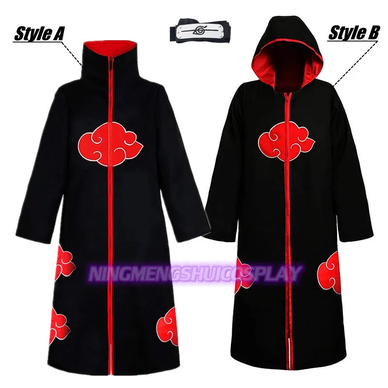 Anime Ninja Uchiha Itachi Obito Konan Deidara Hoshigaki Kisame Cosplay Costume Cloak Robe Halloween Party Carnival Costumes