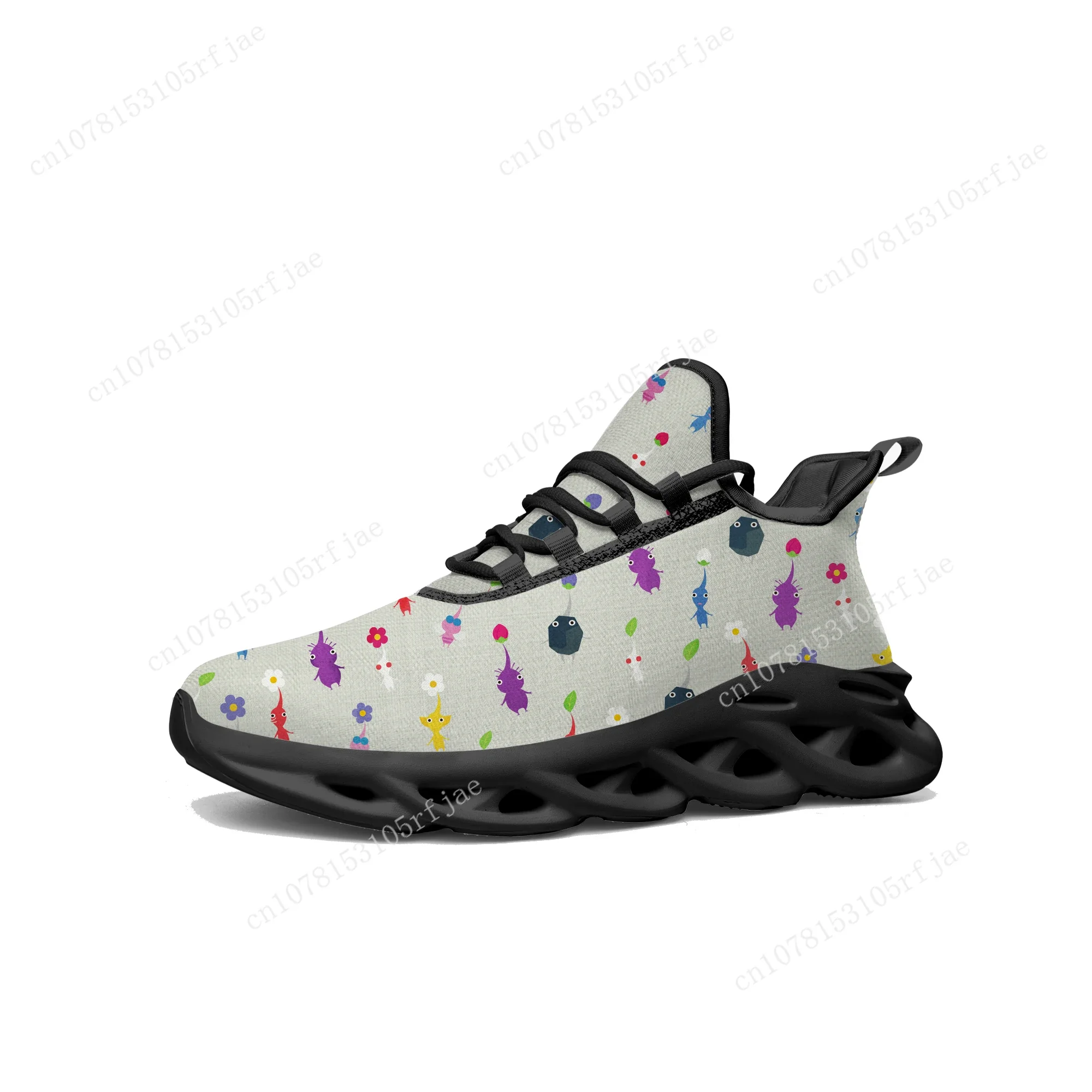 Pikmin Flats Sneakers Hot Cartoon Game Mens Womens Teenager Sports Running Shoes High Quality Fashion Tailor Made Lace Up Shoes