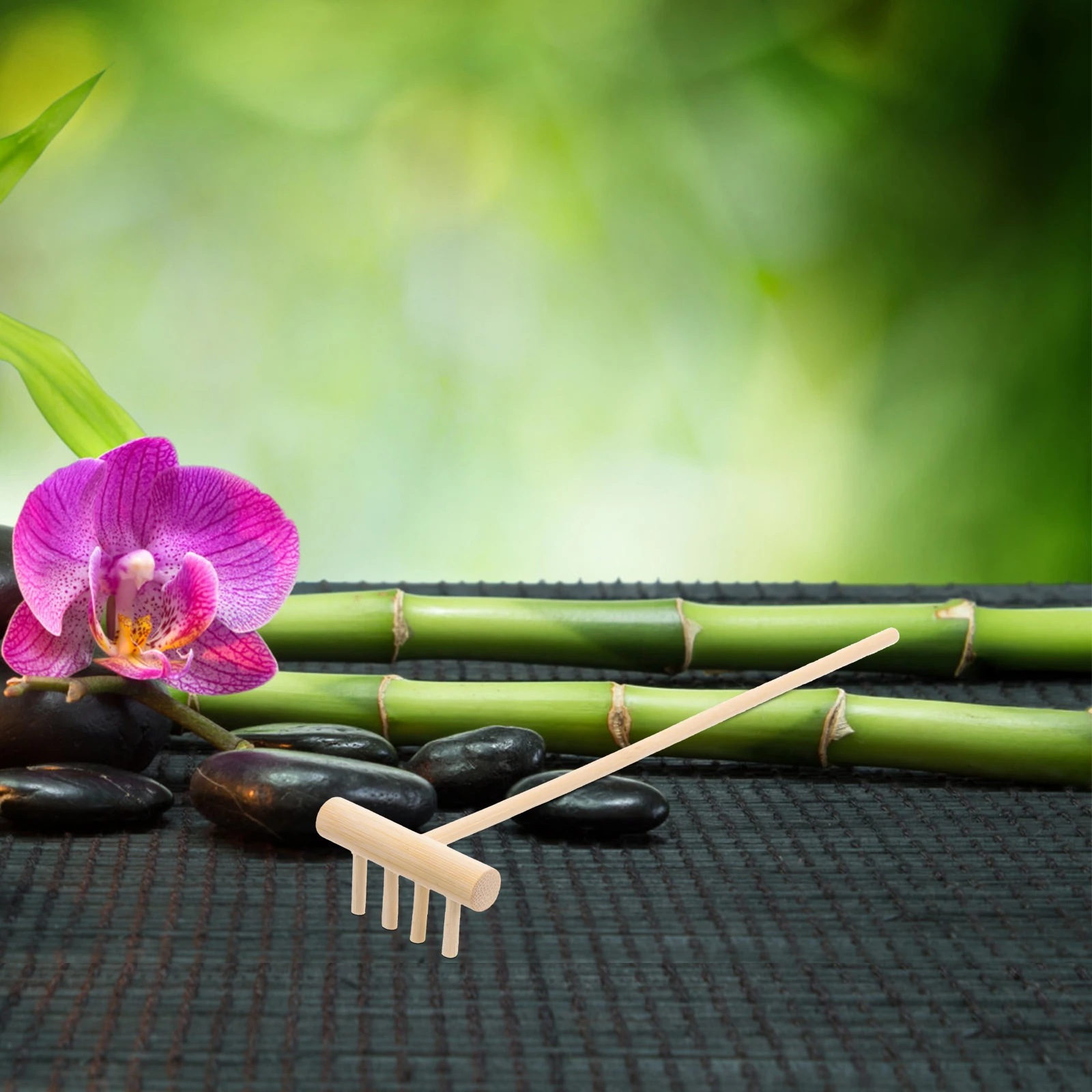 

3 pcs Mini Bamboo Rakes Zen Garden Sand Table Accessories Set Feng Shui Decor Meditation Tool Environmental Friendly Yoga Hotels