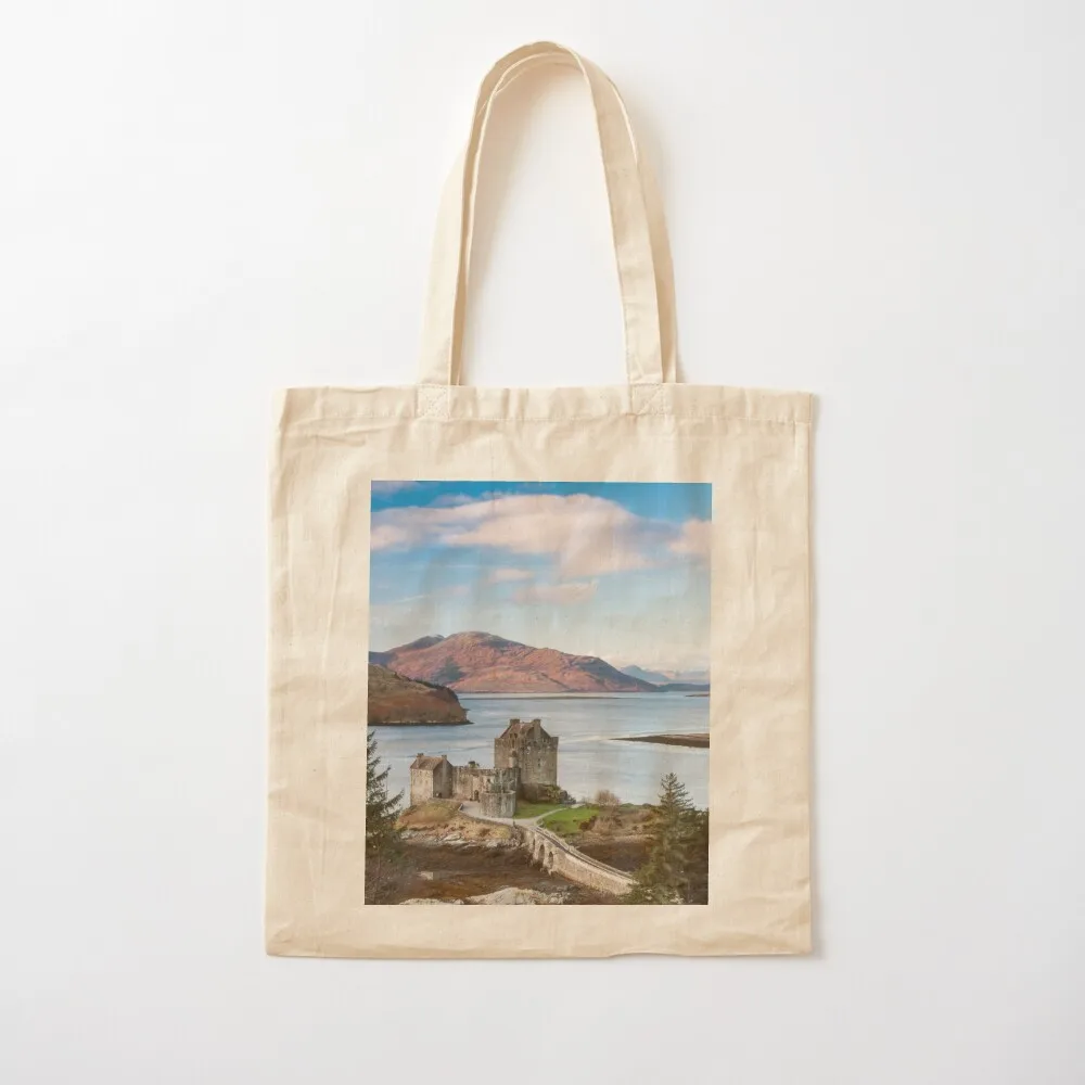 Eilean Donan Castle Tote Bag shopping bag logo tote bags aesthetic Canvas Tote Bag