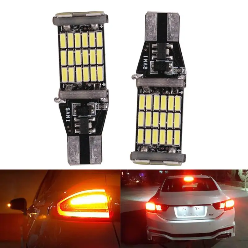 1x T15 W16W LED Car Reverse Light Bulb Canbus Error Free 4014 45SMD Turn Signal Backup Parking Lamp Bulb DC 12V