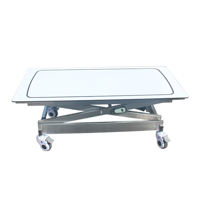 PJZ-12 Veterinary Stainless Steel Medical Electric Lifting Stretcher Transfer Animal Surgical Trolley With Carbon Surface