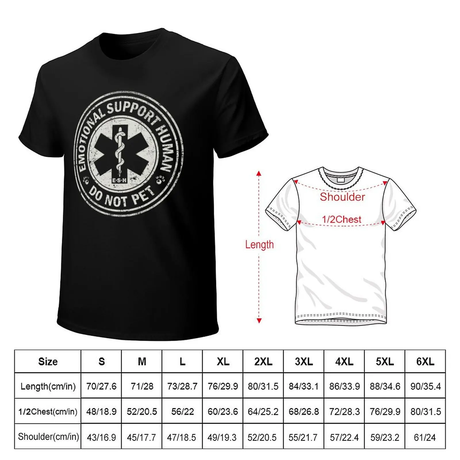 Emotional Support Human - Support Animals T-Shirt Running Gym Short Sleeve Sports Tee