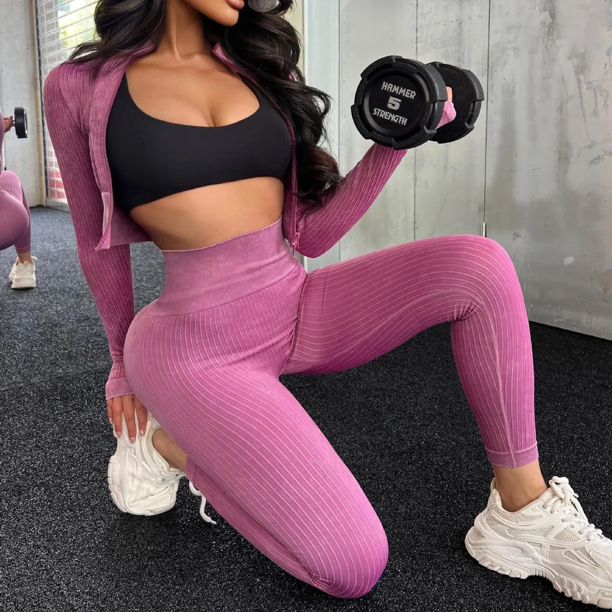 

Одежда для йоги Брюки Спортивные костюмы Трансграничные европейские и американские куртки на молнии с длинными рукавами Спортивная одежда