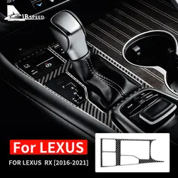 Real Soft Carbon Fiber for Lexus RX 2016 2017 2018 2019 2021 Accessories Car Central Console Gear Shift Sticker Interior Trim